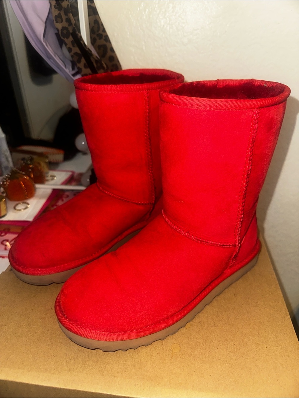 UGG Red Classic Short Suede Boots